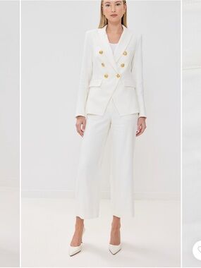 NWT $395 Veronica Beard Aubrie linen blend pant